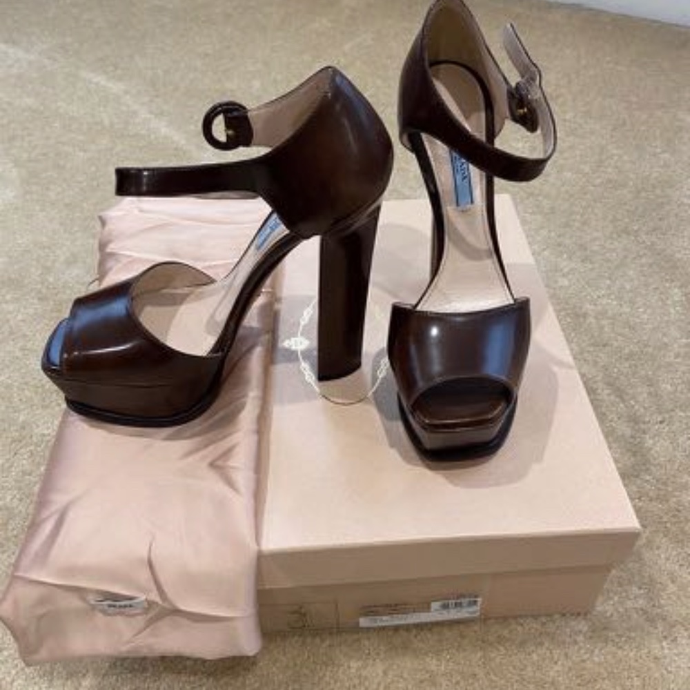 Prada Platform Peep Toe Heels